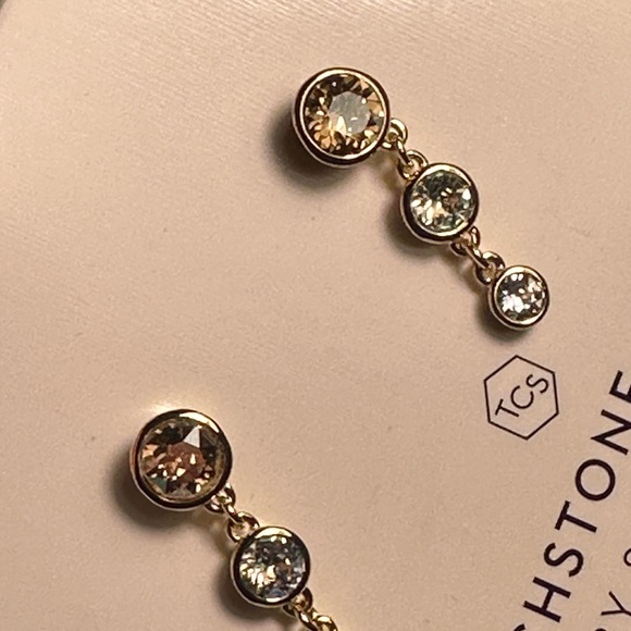 Crystal earrings Touchstone Crystal by Zwarovski - Picture 4 of 9